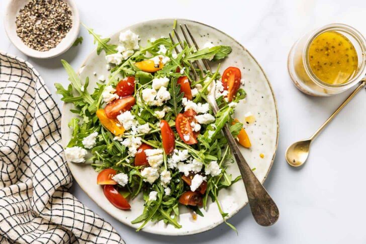 Arugula salad with feta