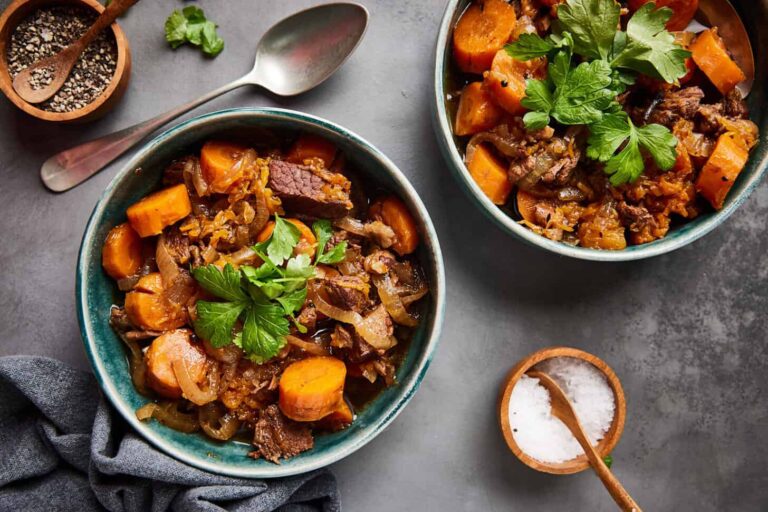 Beef stew with pumpkin