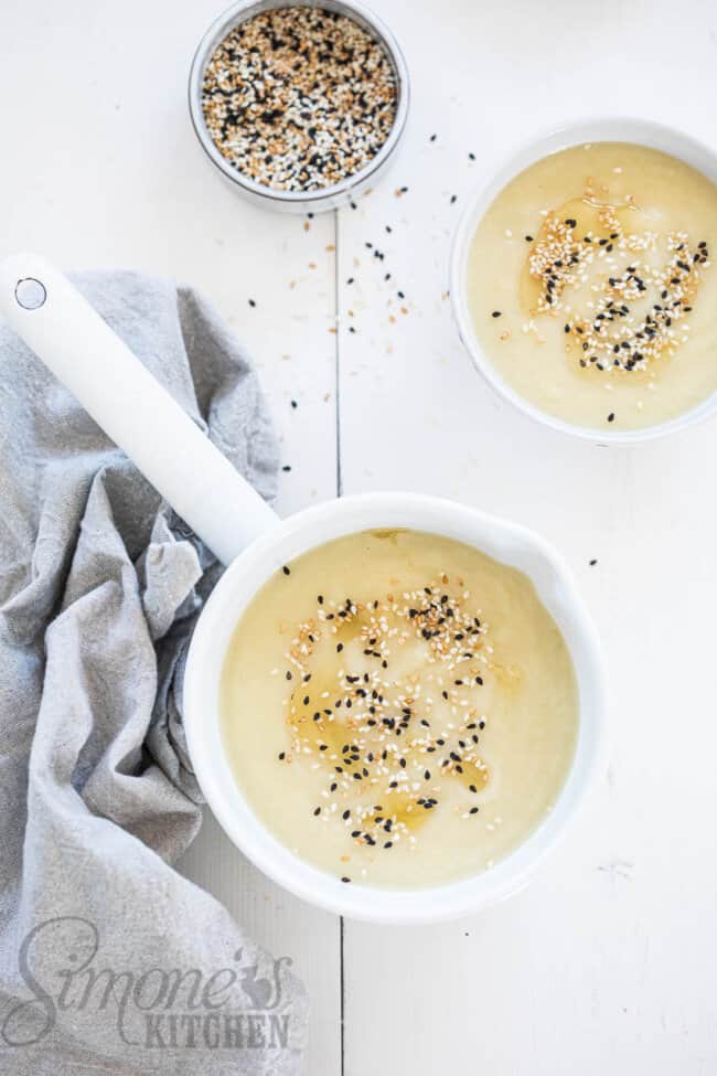 Celeriac and apple soup