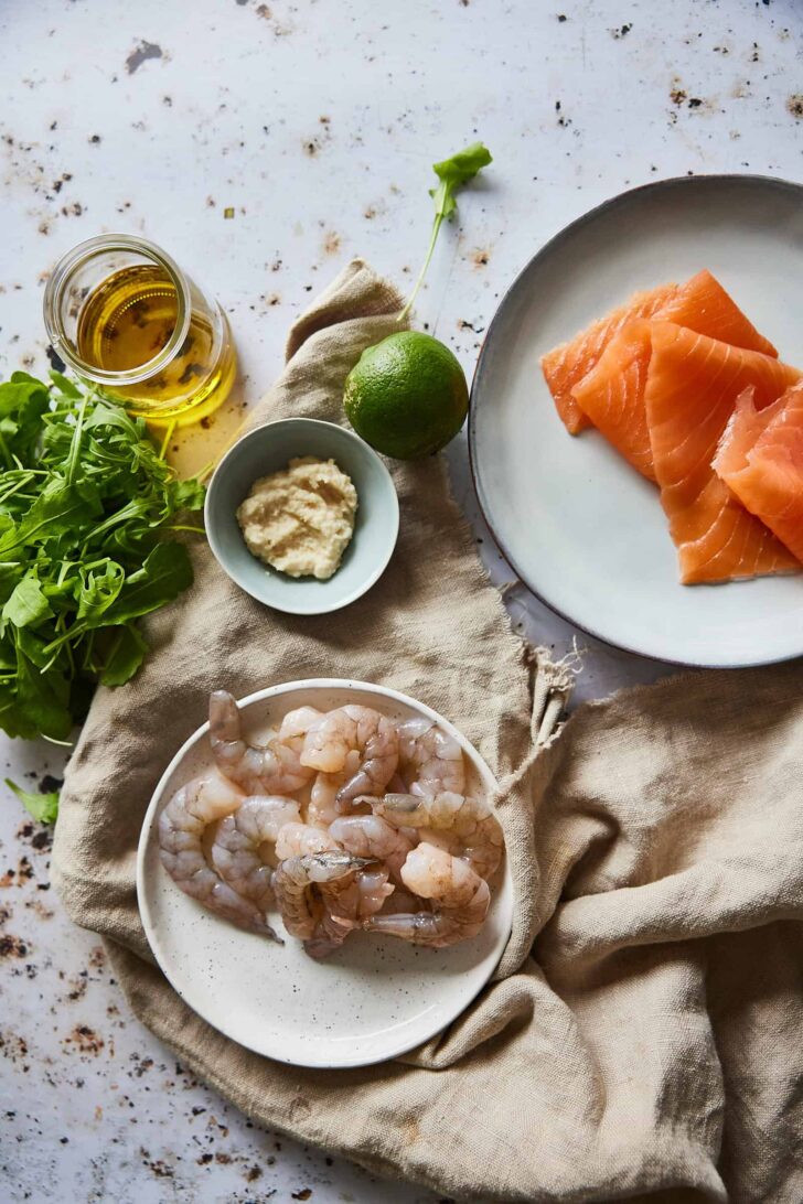 Ingredients needed for salad
