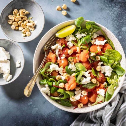 Feta and watermelon salad