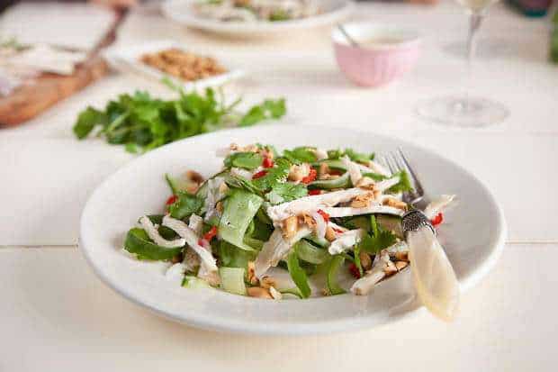 Thai chicken and cucumber salad