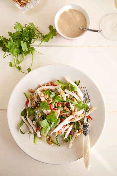 Thai chicken and cucumber salad