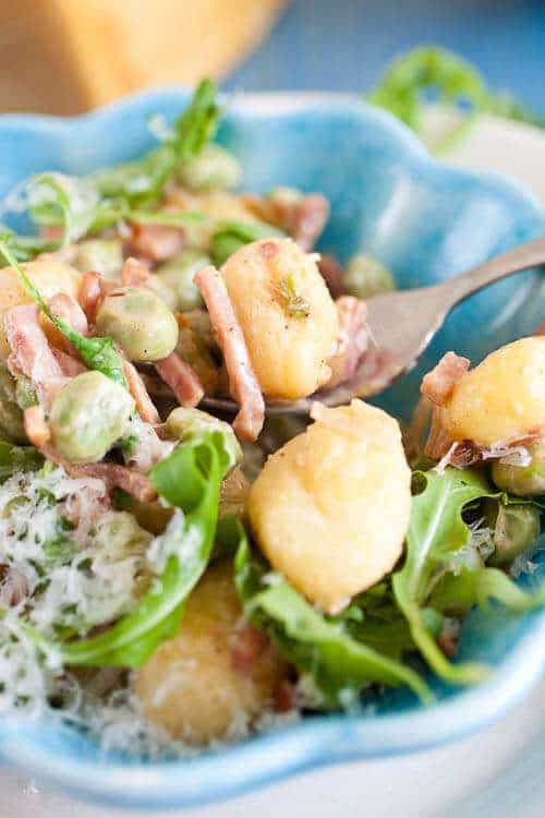 gnocchi with broad beans
