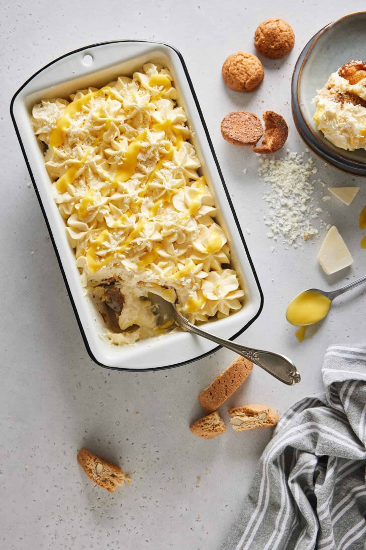 tiramisu with white chocolate