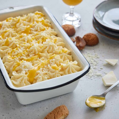 tiramisu with white chocolate