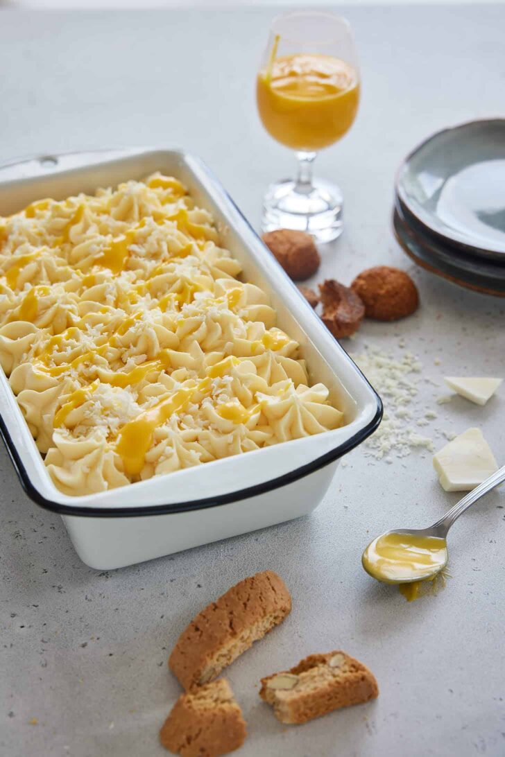 tiramisu with white chocolate