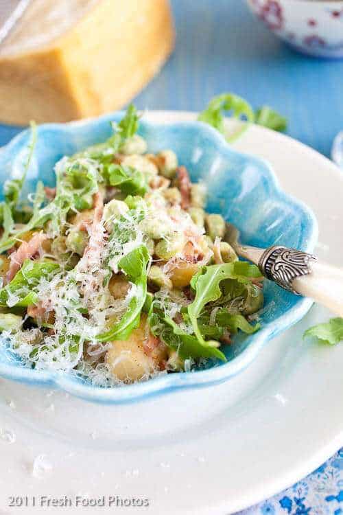 gnocchi with broad beans