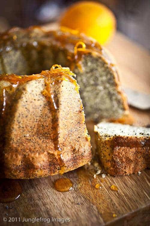 Orange and poppy seed bundt cake