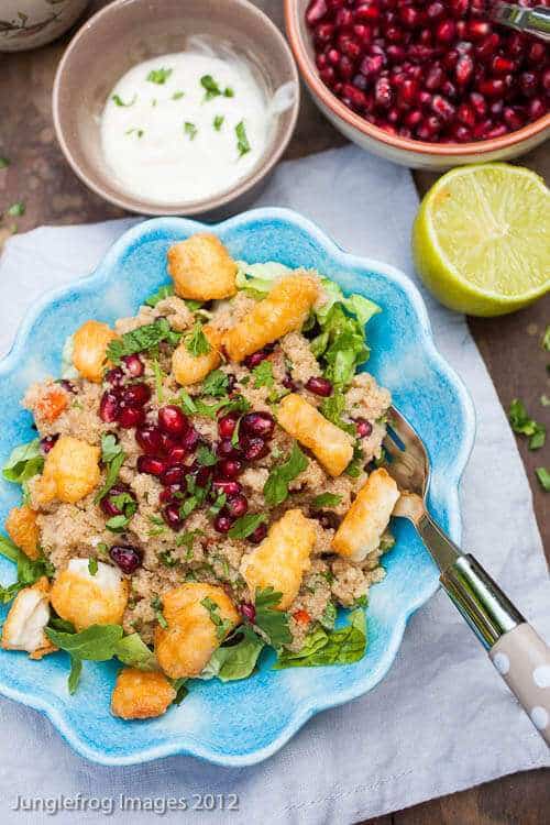 Amaranth salad with halloumi | insimoneskitchen.com