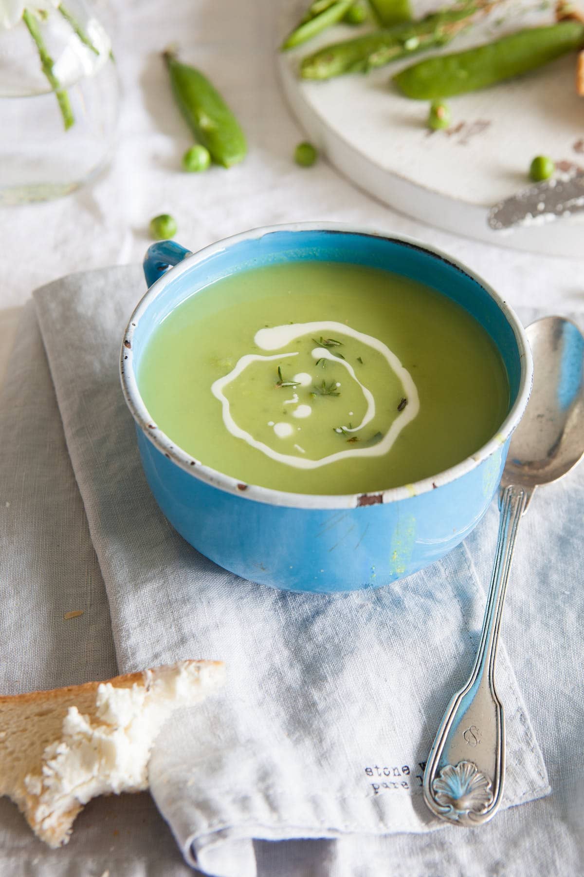 Pea zucchini soup