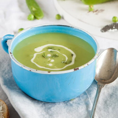 Pea zucchini soup