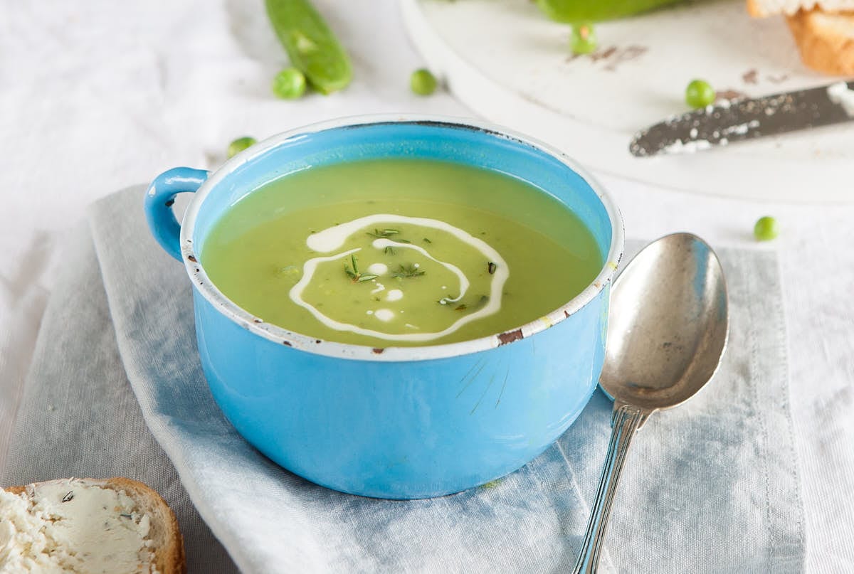Pea zucchini soup