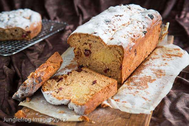 Christmas stollen cake