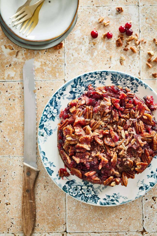 cranberry upside down cake