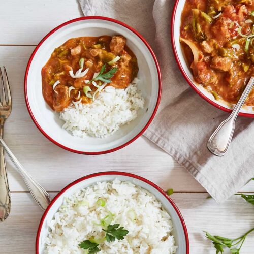 Pork stew with tomatoes