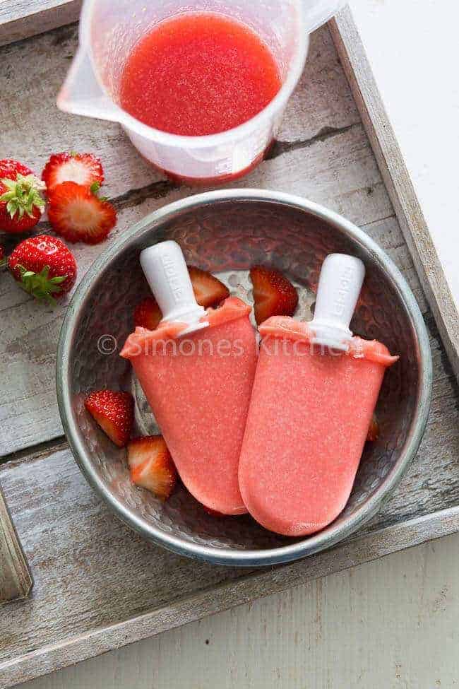Strawberry and watermelon popsicles | insimoneskitchen.com