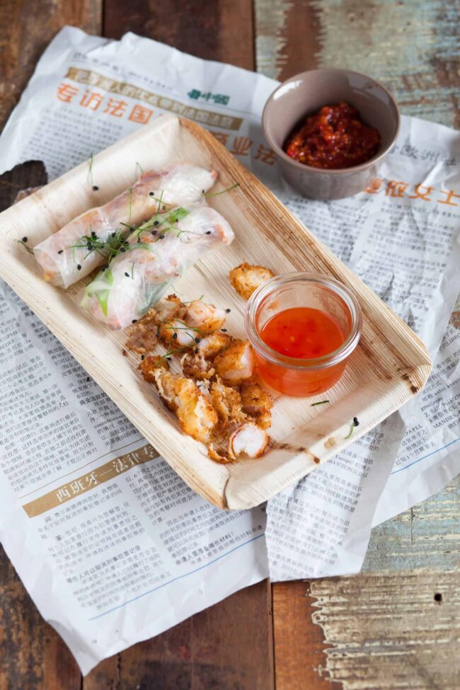 Spring roll with shrimps