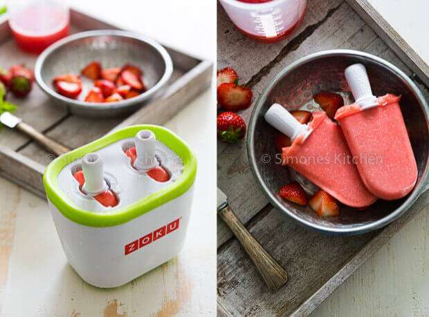 Strawberry and watermelon popsicles | insimoneskitchen.com