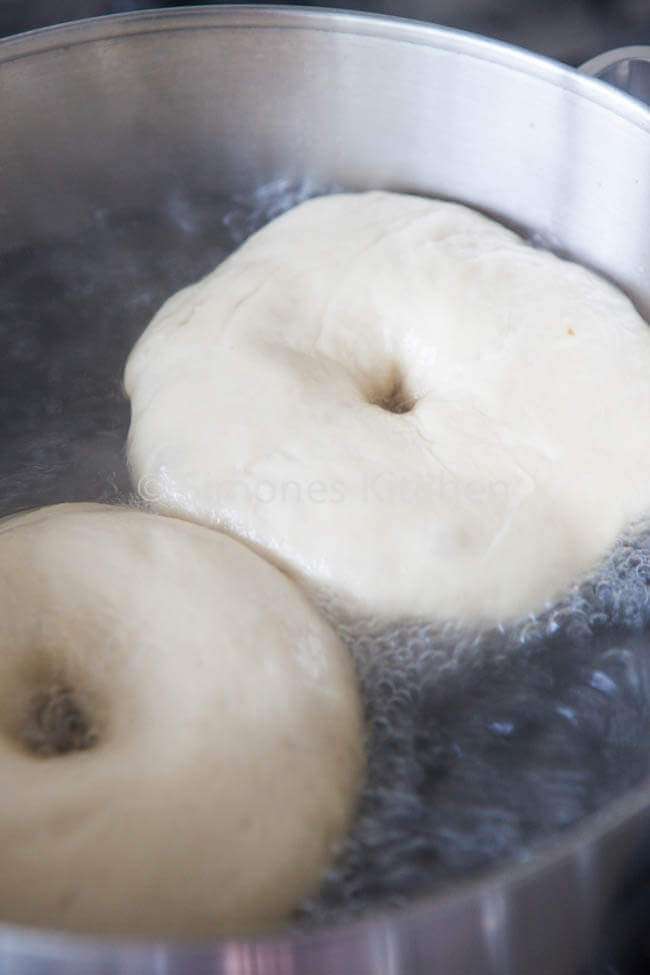Cooking the bagels