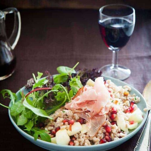 Chestnut spelt salad