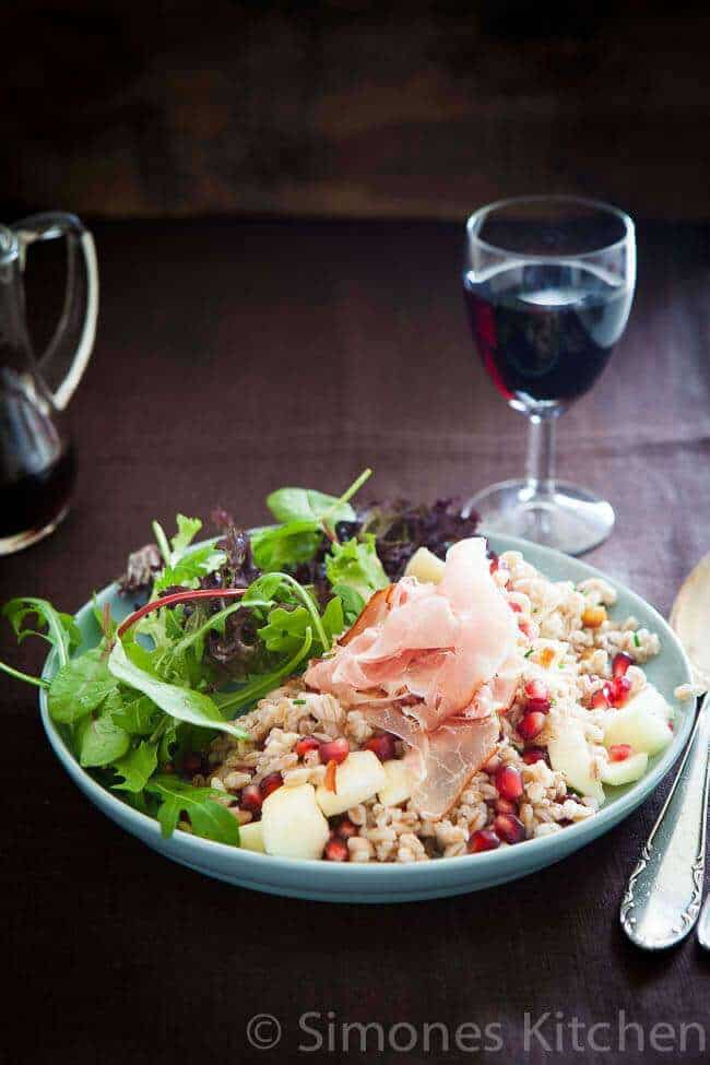 Chestnut spelt salad