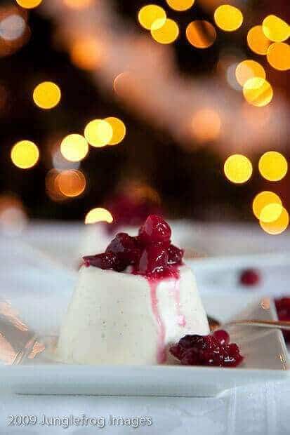cranbery panna cotta