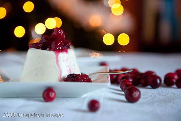 Cranberry panna cotta