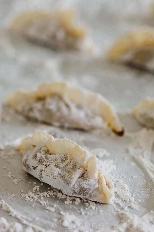 Mushroom and shiitake dumplings
