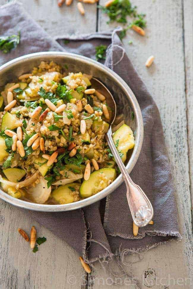 Freekeh with fennel | insimoneskitchen.com