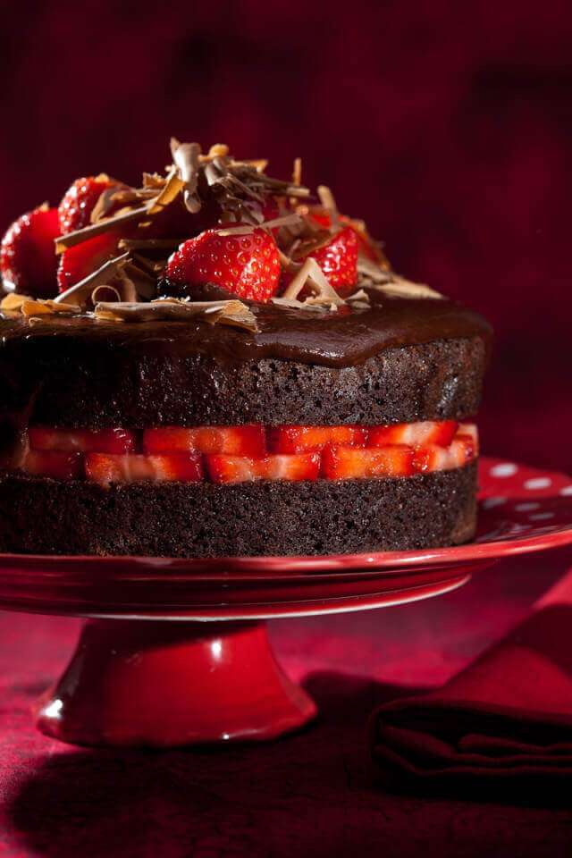 Chocolate strawberry cake