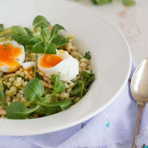 Pearl Barley with asparagus | insimoneskitchen.com