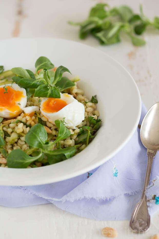 Pearl Barley with asparagus | insimoneskitchen.com