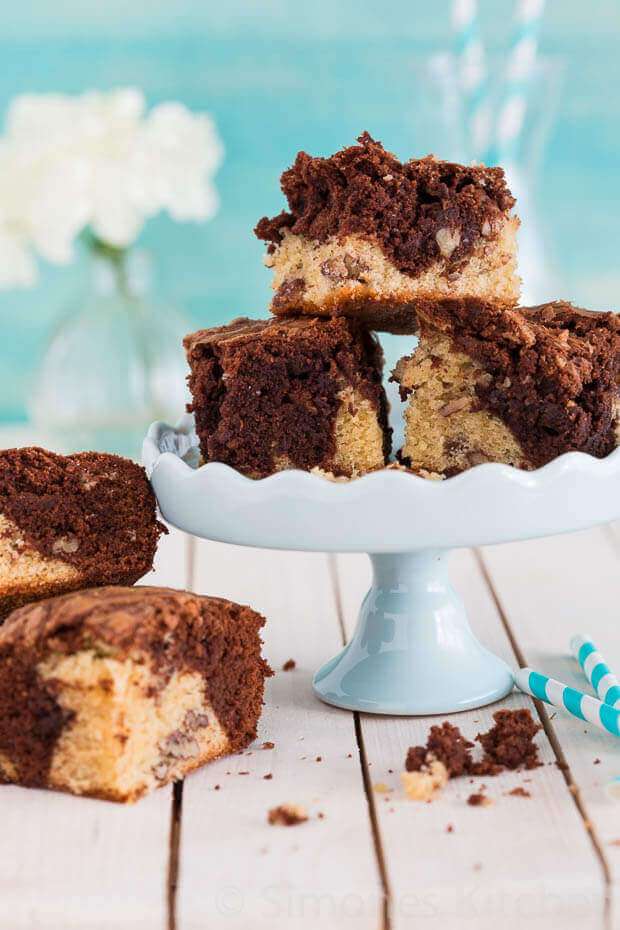 Chocolate and vanilla brownies