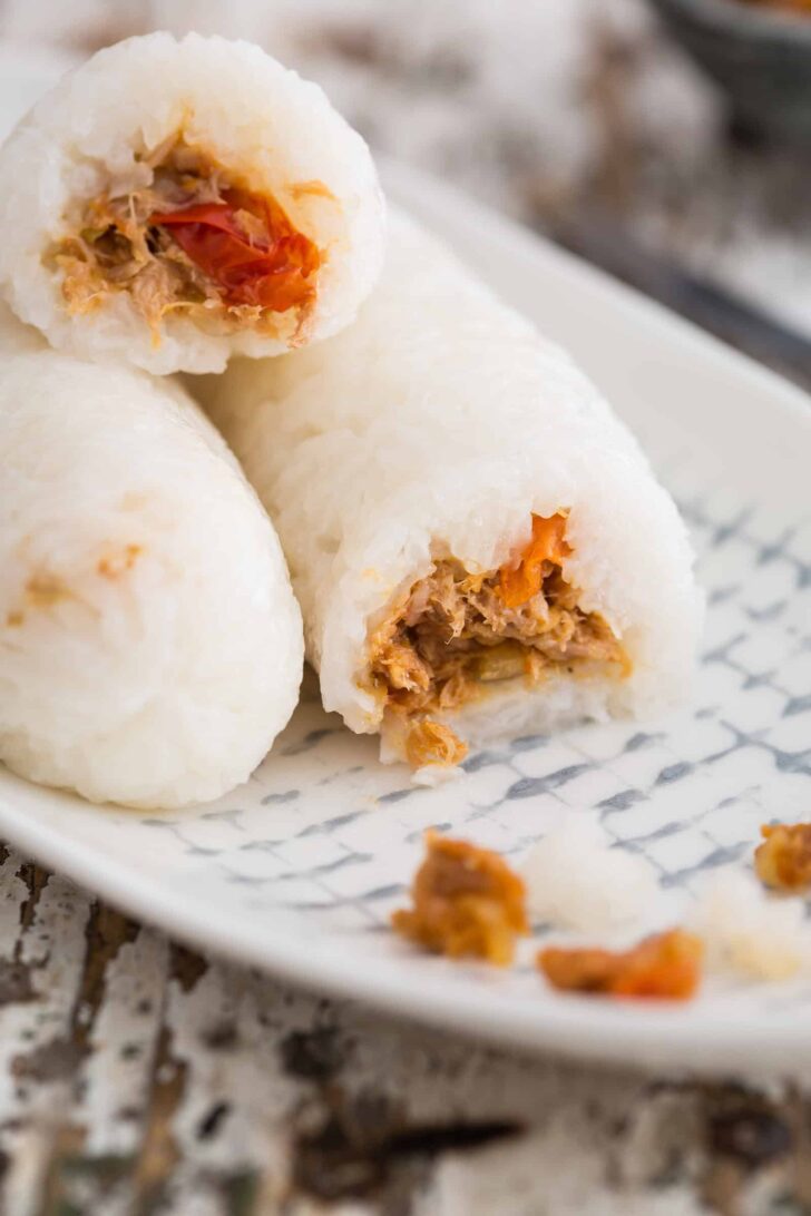 Indonesian lemper with tuna