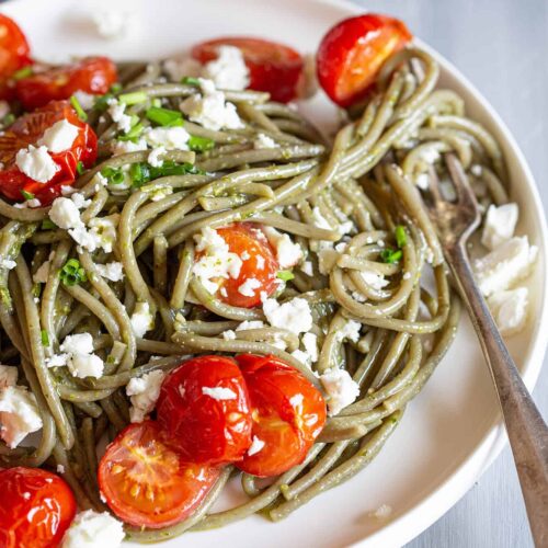 spaghetti with roasted tomatoes