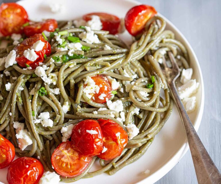 spaghetti with roasted tomatoes