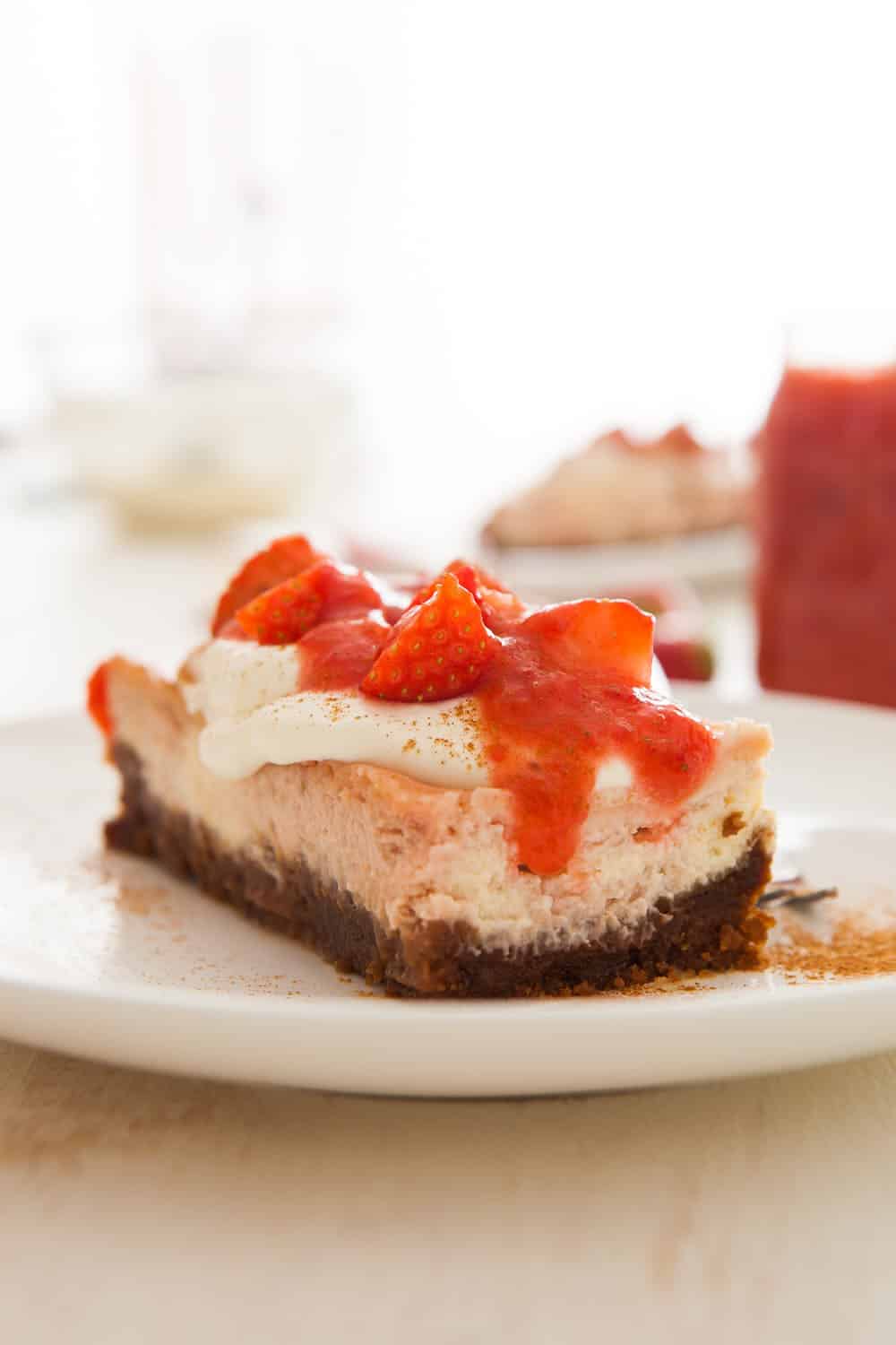 Strawberry lime cheesecake