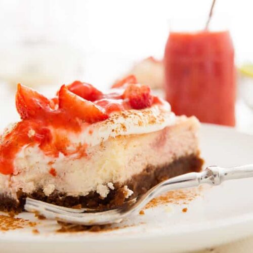 Strawberry cheesecake with lime