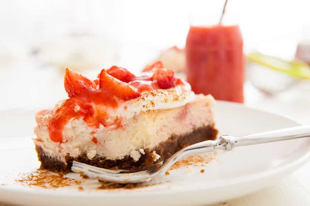 Strawberry cheesecake with lime