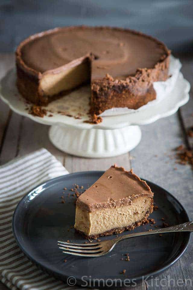 peanut butter cheesecake with chocolate