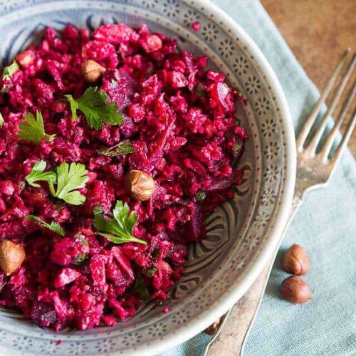 cauliflower couscous with beetroot | insimoneskitchen.com