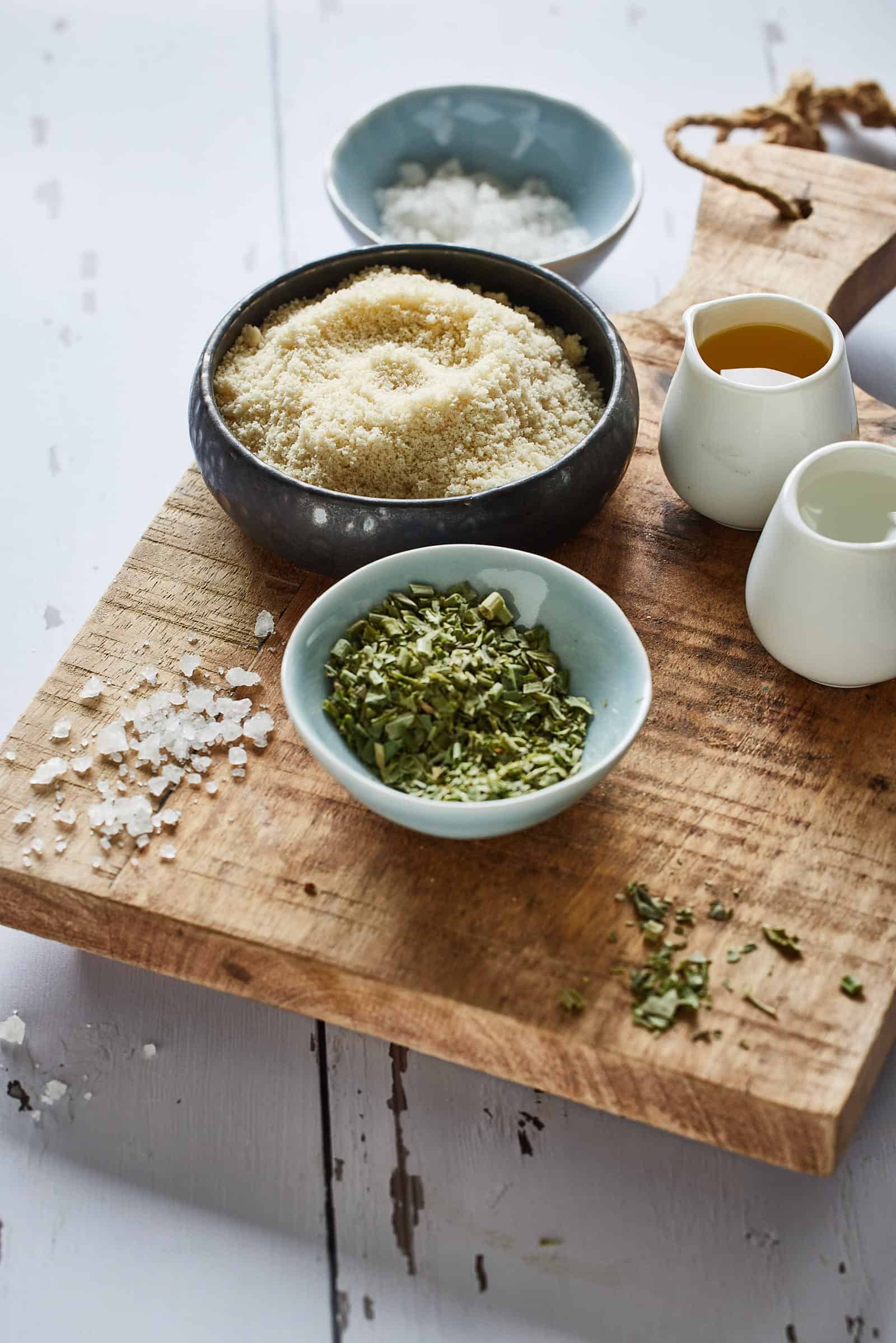 Ingredients for the gluten free crackers