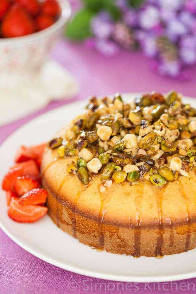Honey pistachio cake | insimoneskitchen.com