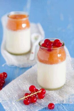 Nectarine panna cotta