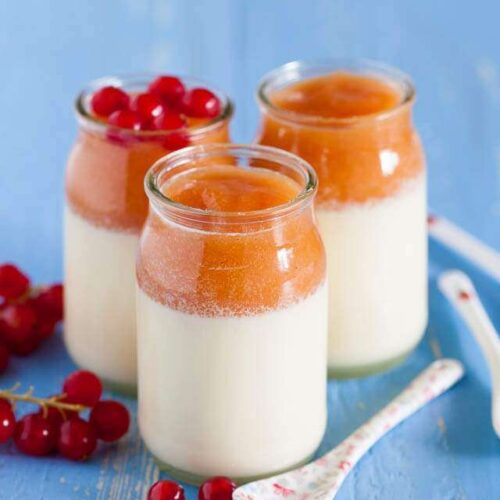 Nectarine panna cotta