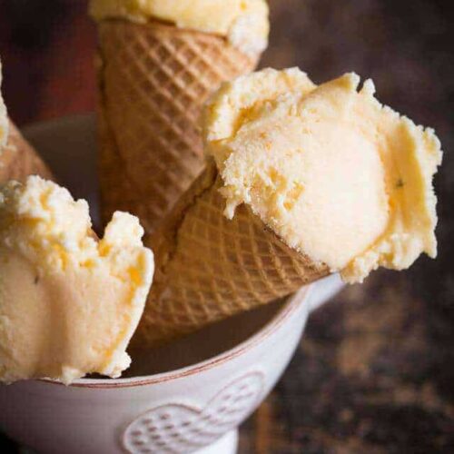 orange and thyme ice cream