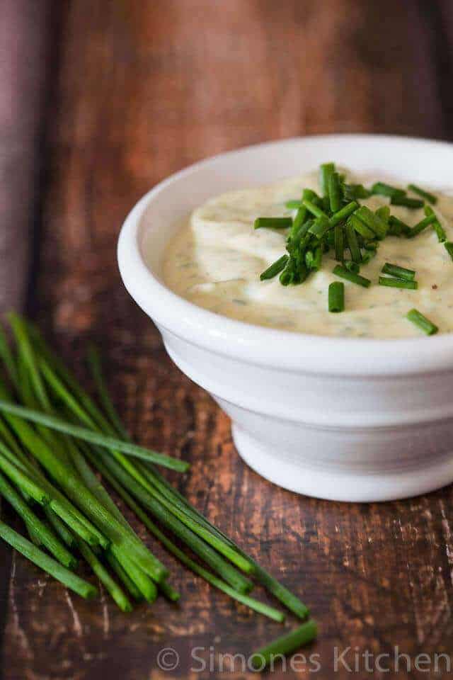 Making your own chive mayonaise | insimoneskitchen.com