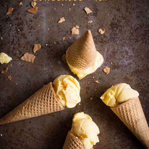 mango ice cream with condensed milk