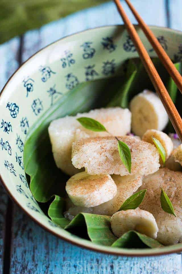 Kokos banaan stoom cake | insimoneskitchen.com